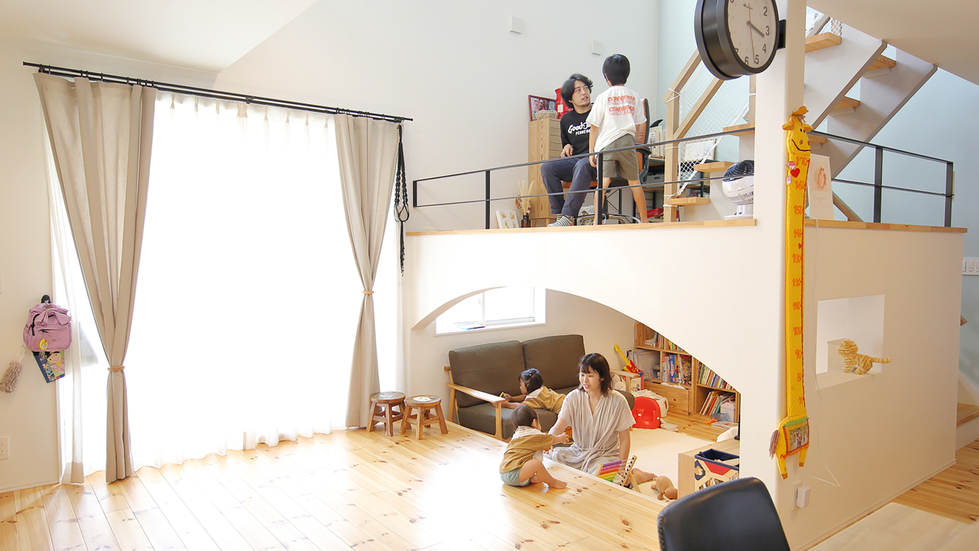 家族とのつながりを感じられる 遊べる家事ラクハウス