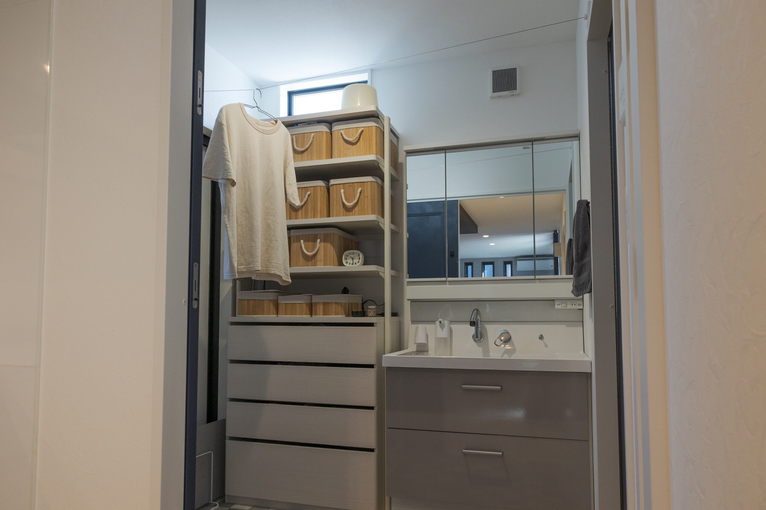 グリーン×ベージュのツートンが映える、心地よいおうち