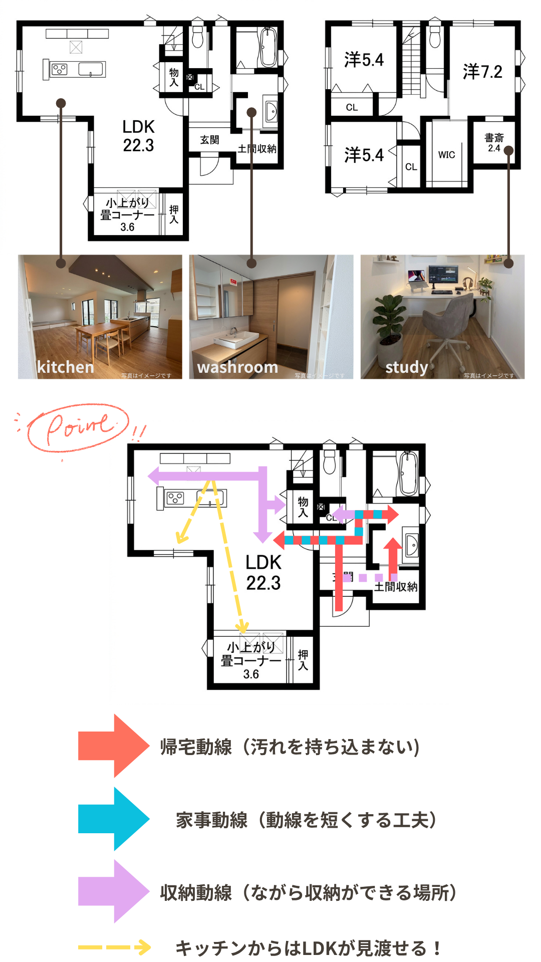 【東近江市尻無町】ヨコに広がる開放感！　25.9帖のLDKでのびのび過ごす家